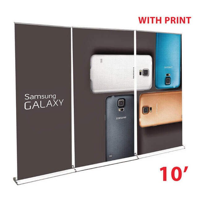 Megastore 18 Inch Height RapidScreen Heavy-Duty Retractable Banner Stand - Image 1