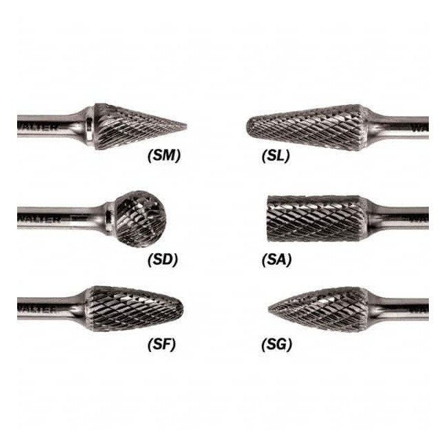 Walter 1/8" Carbide Rotary File with 1/2" LOC - Image 1