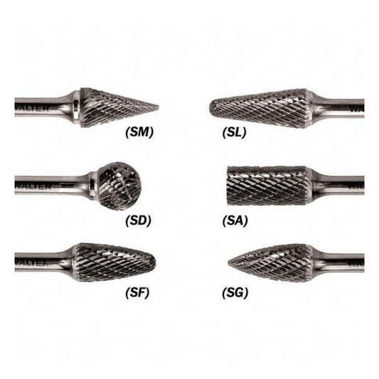 Walter 1/8" Carbide Rotary File with 1/2" LOC - Image 1