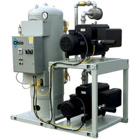 64 Inch (in) Height (C) Tank Mounted Duplex Rotary Claw Vacuum System