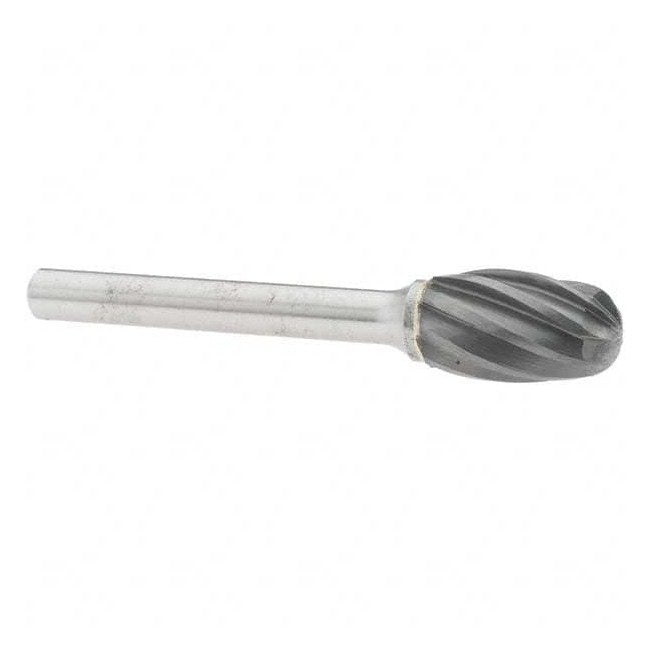 Carbide Oval Burr Rotary File - 1/4in Shank, 7/8in LOC - Image 1