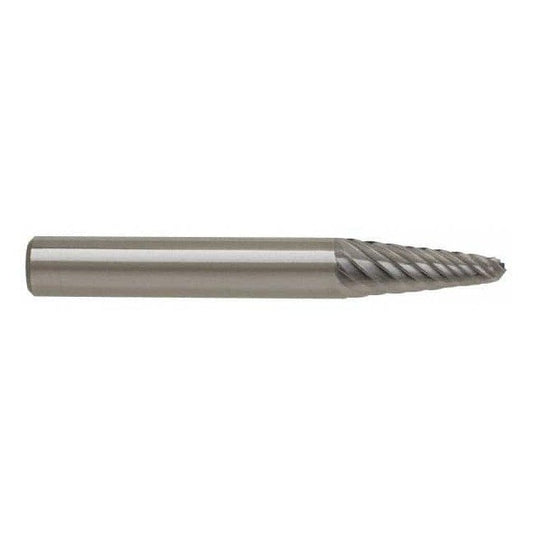 SGSPRO 1/8 Inch Carbide Double Cut Taper Burr Rotary File - Image 1