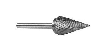 SGSPRO 1/8in Shank Dia. Carbide Cone Burr Rotary File - Image 1