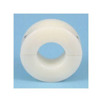 Delrin Two-Piece Split Shaft Collar - White Finish