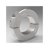 Low Profile Two-Piece Split Clamp-Type Shaft Collar - Steel, Chrome-Plated - 3-1/4 in Bore