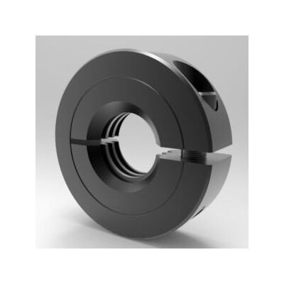 Steel ACME Threaded Split Clamp Shaft Collar, Right Hand Thread, 1-5 Threaded Bore Size - Image 1