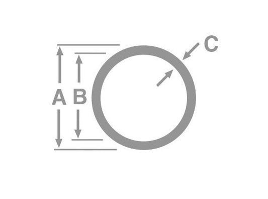 Aluminum Round Tubing, Seamless, 2.062 in OD, 1.562 in ID - Image 1