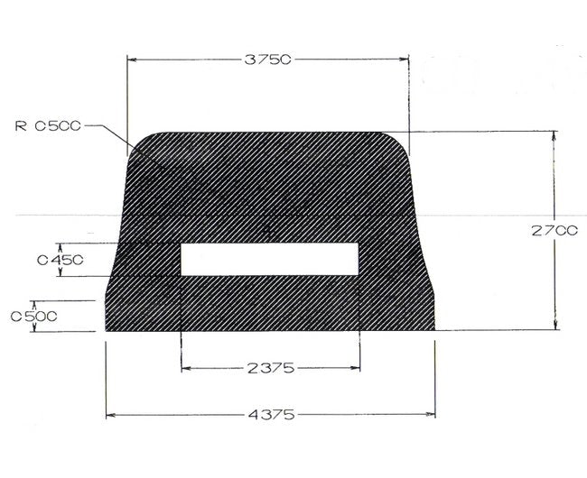 Heavy-Duty 25-Inch Rubber Dock Bumper with Mounting Plate - Image 2