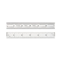 Starrett 6-Inch Steel Ruler 4R Graduations