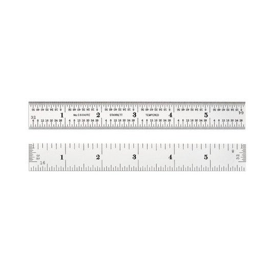 Starrett 6-Inch Steel Ruler 4R Graduations - Image 1