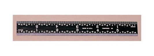 PEC Tools 752-150EZ Metric Black Chrome Rigid Ruler - Image 1