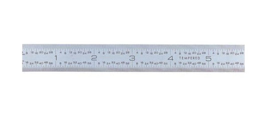 PEC ToolS 150mm Flexible Steel Ruler - Metric DM Graduations - Image 1