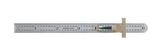 Precise 6-Inch Pocket Clip Round End Ruler - Image 1