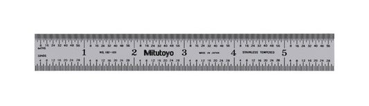 Mitutoyo 182-105 Rigid Steel Ruler, 150mm/6in - Image 1
