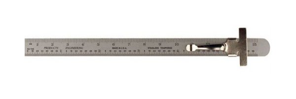 PEC 31-152-2 Pocket Steel Ruler with Metric Conversion, 6 Inch - Image 1