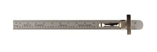 PEC 31-152-2 Pocket Steel Ruler with Metric Conversion, 6 Inch - Image 1