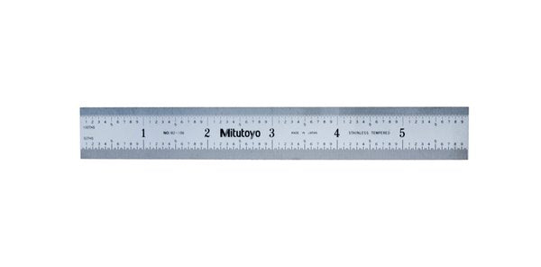 Mitutoyo 150mm/6in Wide Rigid Steel Ruler - Image 1