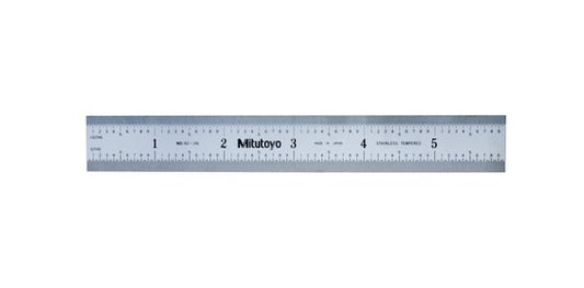 Mitutoyo 150mm/6in Wide Rigid Steel Ruler - Image 1
