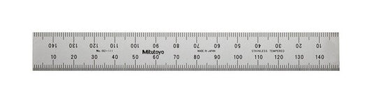 Mitutoyo Wide Rigid Steel Ruler, 150mm Size Metric Rule - Image 1