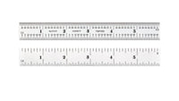Starrett 604R-6 Steel Ruler, 6-Inch, Inch Graduations