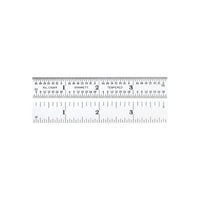 Starrett Steel Ruler - 4 Inch, 4R Graduations, Quick-Reading, Satin Chrome Finish