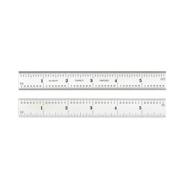 Starrett 6-Inch Steel Ruler - 16ths, 32nds, 64ths Graduations - Image 1