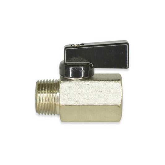 RV5 Series 3/8 Inch (in) Size Male National Pipe Thread (MNPT) Inlet Port and 3/8 Inch (in) Size Female National Pipe Thread (FNPT) Outlet Port 2-Way Metal Ball Valve - Image 1