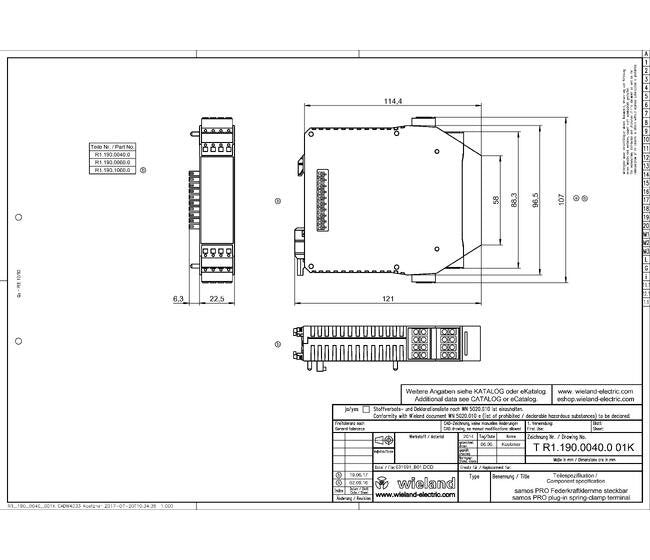 Wieland SP-SDIO84-P1-K-C DC 24V PLC Digital I/O Module - Image 3