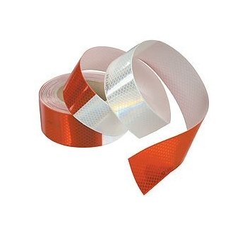 High Visibility Red/White Conspicuity Tape, 2" x 150' - Image 1