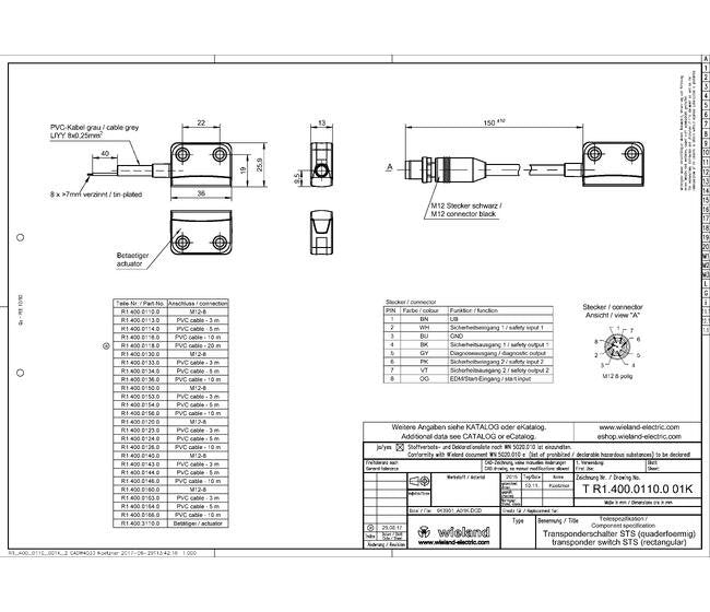 Wieland SET STS 0113 Actuating Switch - Image 2
