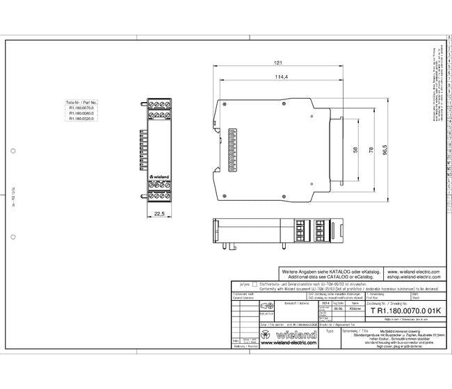 Wieland SA-IN-S1-K-A DC 24V Samos Input Module - Image 2