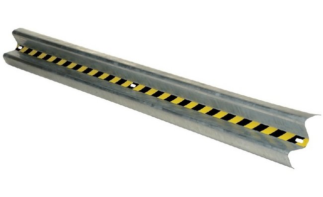 Galvanized Bolt-On Guard Rail 144-Inch 2 Rib Rail - Image 1