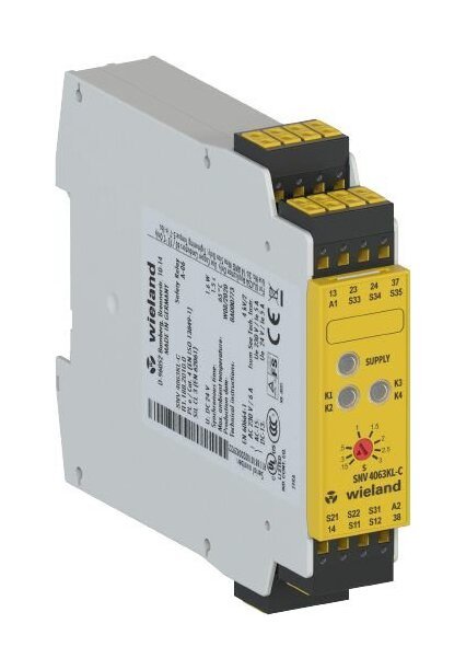 Wieland SNV4063KL-C 3S DC 24V Timed Control Safety Relay - Image 1