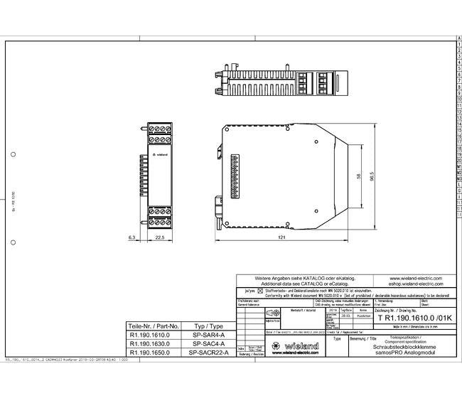 Wieland SP-SAC4-A Analog Input Module - Image 2