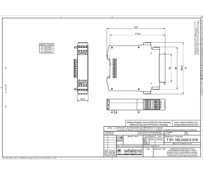 Wieland SA-IN-S1-K-C DC 24V Samos Input Module - Image 2
