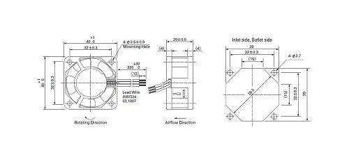 San Ace 40W Splash Proof Fan 40 Ã 40 mm - Image 2