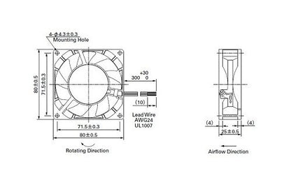 San Ace 80WS Splash Proof Fan - 9WS0824F401 - Image 2