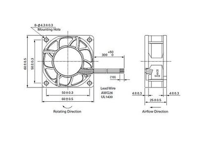 San Ace 60W Splash Proof Fan, 24V DC, 60x60x25mm - Image 2