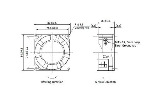 San Ace 80 Series AC Fan, Model 109-153 - Image 2