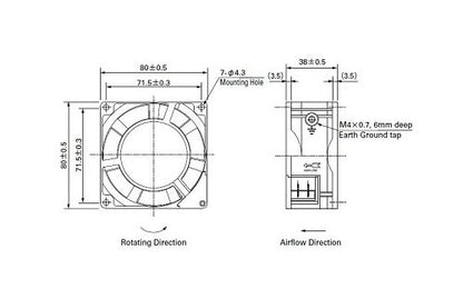 San Ace 80 Series AC Fan, Model 109-153 - Image 2