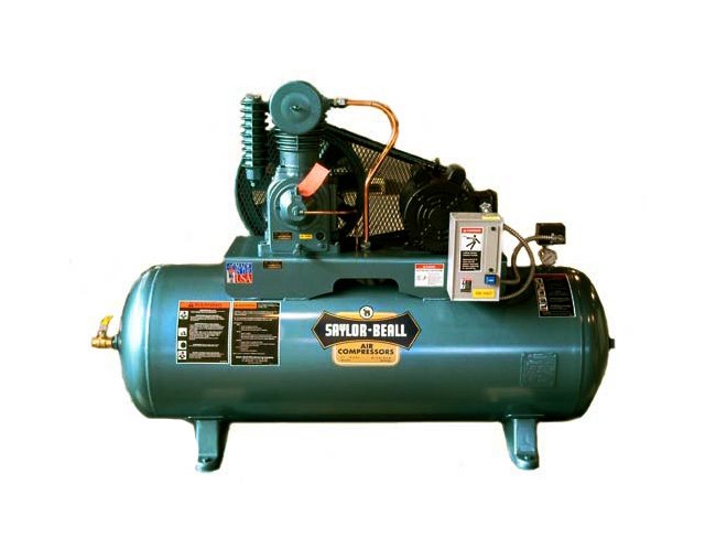 Saylor-Beall 5HP Horizontal Tank Air Compressor - Image 1