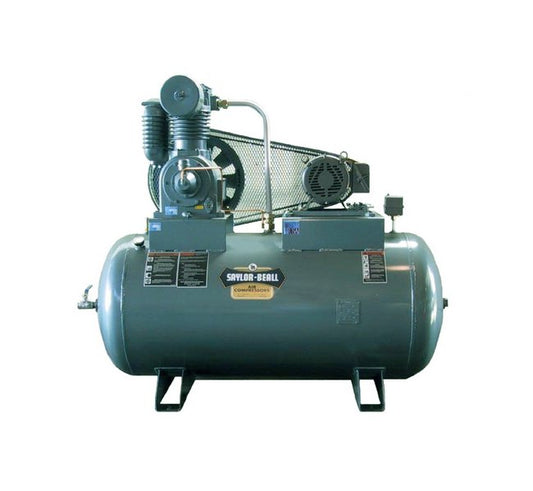 Saylor-Beall 15 HP Horizontal Tank Mounted Industrial Air Compressor - Image 1