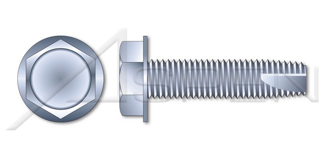 Steel Zinc Plated Type "23" Hex Indented Washer Head Thread Cutting Screw - Image 1