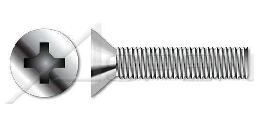 AISI 304 Stainless Steel (18-8) Oval Phillips® Drive Full Thread Machine Screw - Image 1