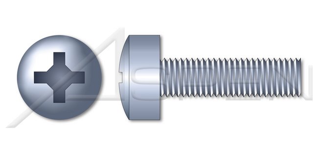 A2 Stainless Steel Small Pan Head Slotted Drive Full Thread Metric Machine Screw - Image 1
