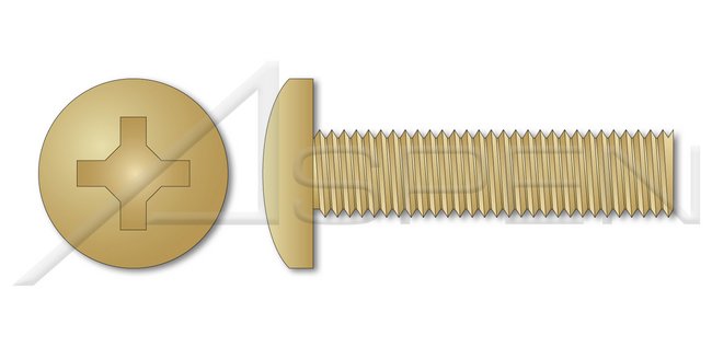 Brass Pan Slot Drive Full Thread Metric Machine Screw - Image 1