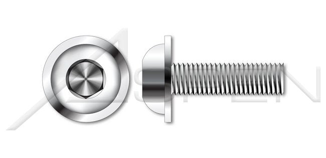 A4 Stainless Steel Full Thread Flanged Button Head Hex Socket Cap Screw - Image 1