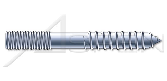 Steel Zinc Plated Plain Center Plated Hanger Bolt - Image 1