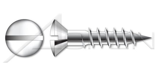 DIN 95 Metric A2 Stainless Steel Oval Slot Drive Wood Screw - Image 1