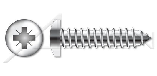 Steel Zinc Plated Type "A" Round Slot Drive Self-Tapping Sheet Metal Screw - Image 1